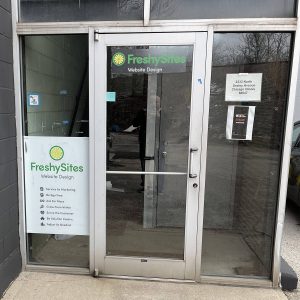 FreshySites outside entrance in Chicago, IL office